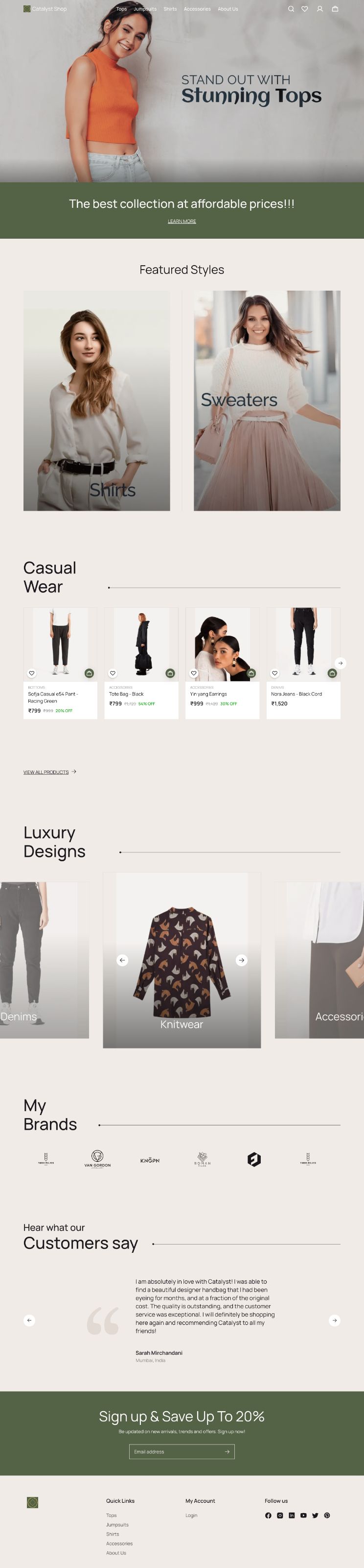 Catalyst storefront theme preview