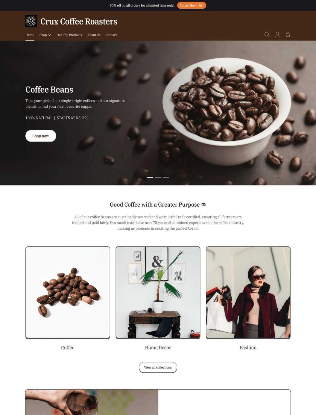 Nirvana storefront theme preview